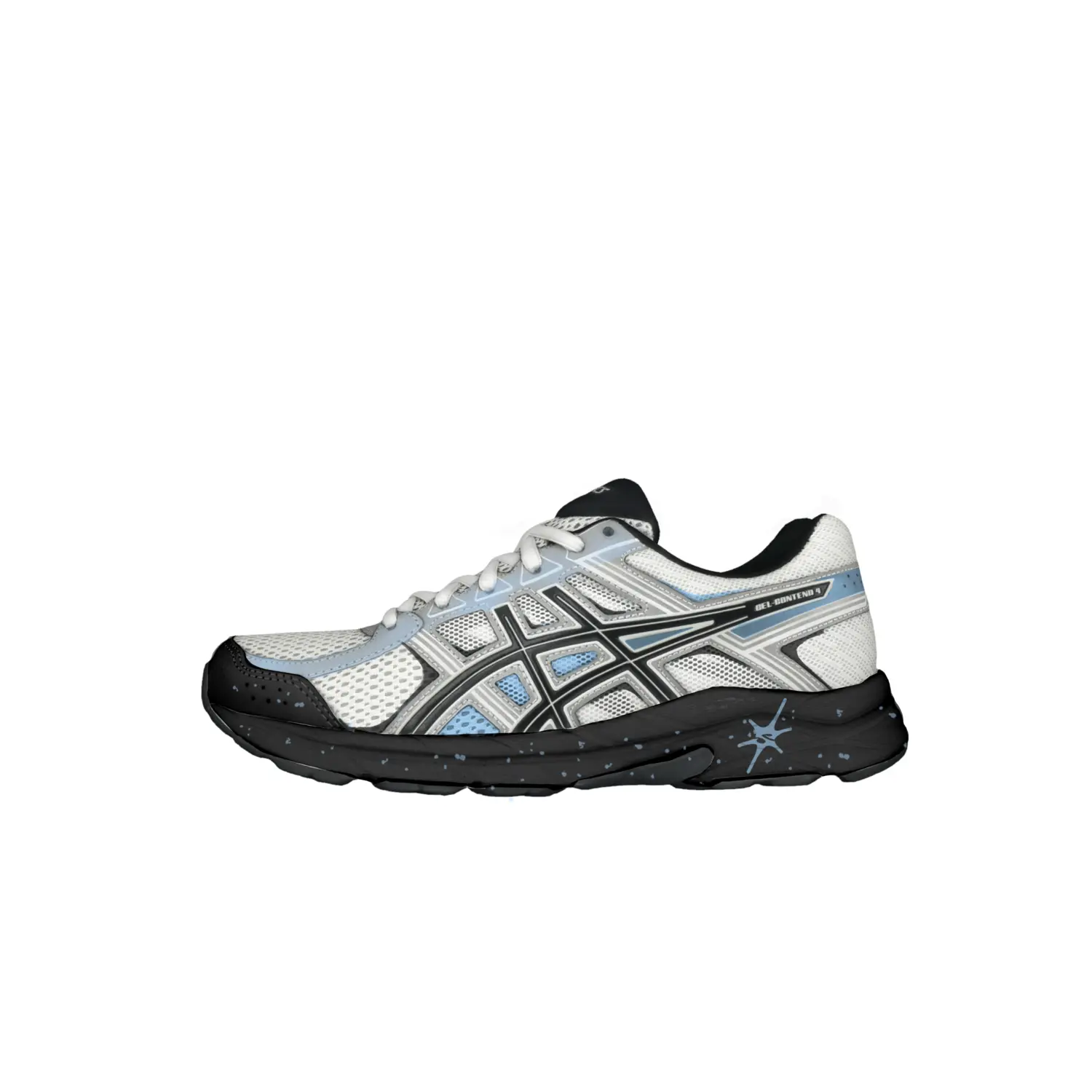 

ASICS Мужские кроссовки Gel Contend 4 для города с амортизацией, износостойкие низкие повседневные black blue