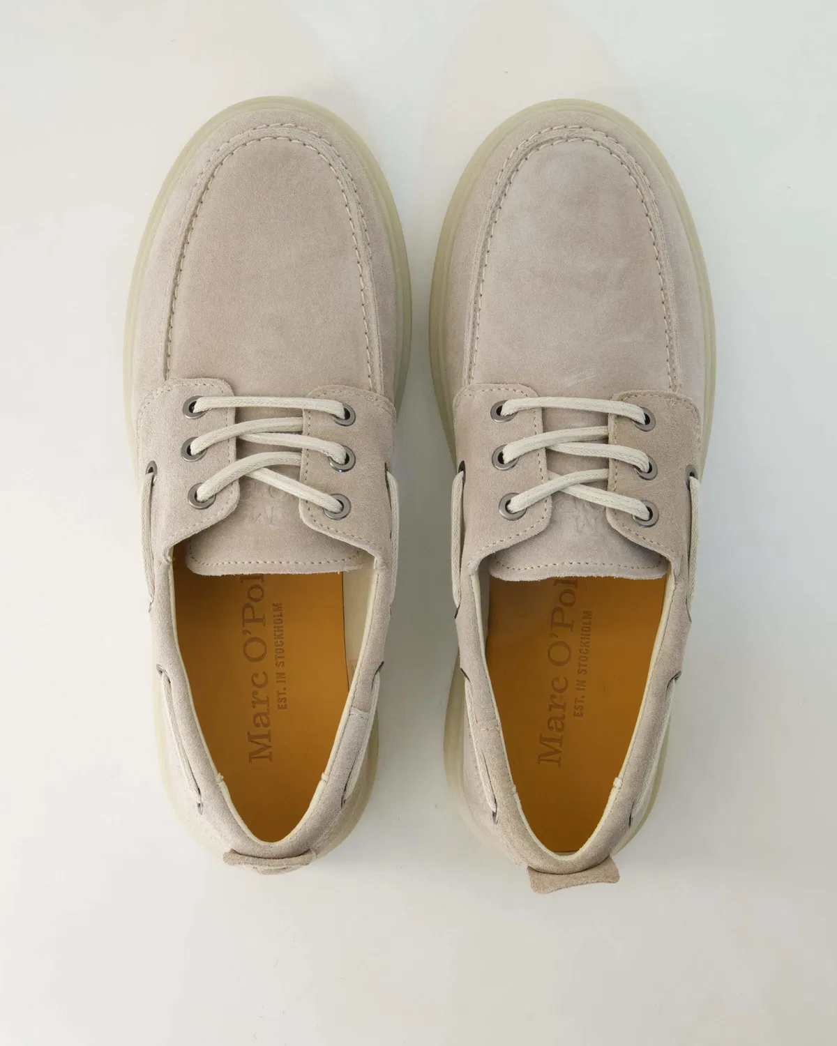 Спортивные туфли, кожаные Marc O'Polo Shoes, бежевый — фото 4