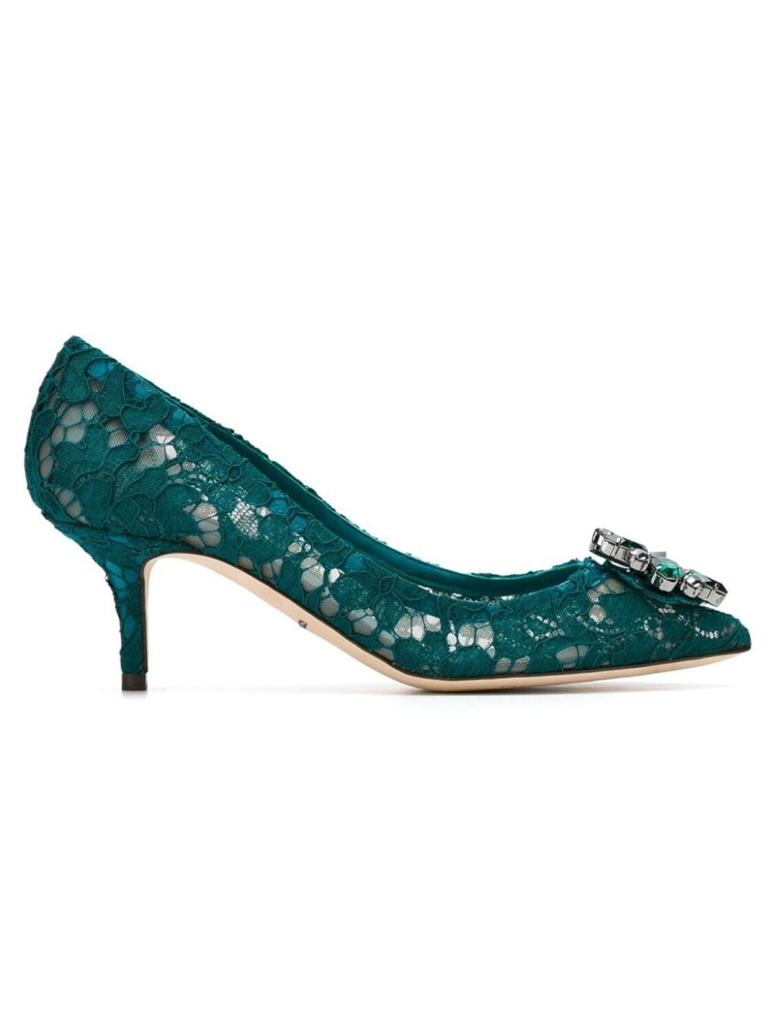 

Dolce & Gabbana кружевные туфли-лодочки с кристаллами, зеленый