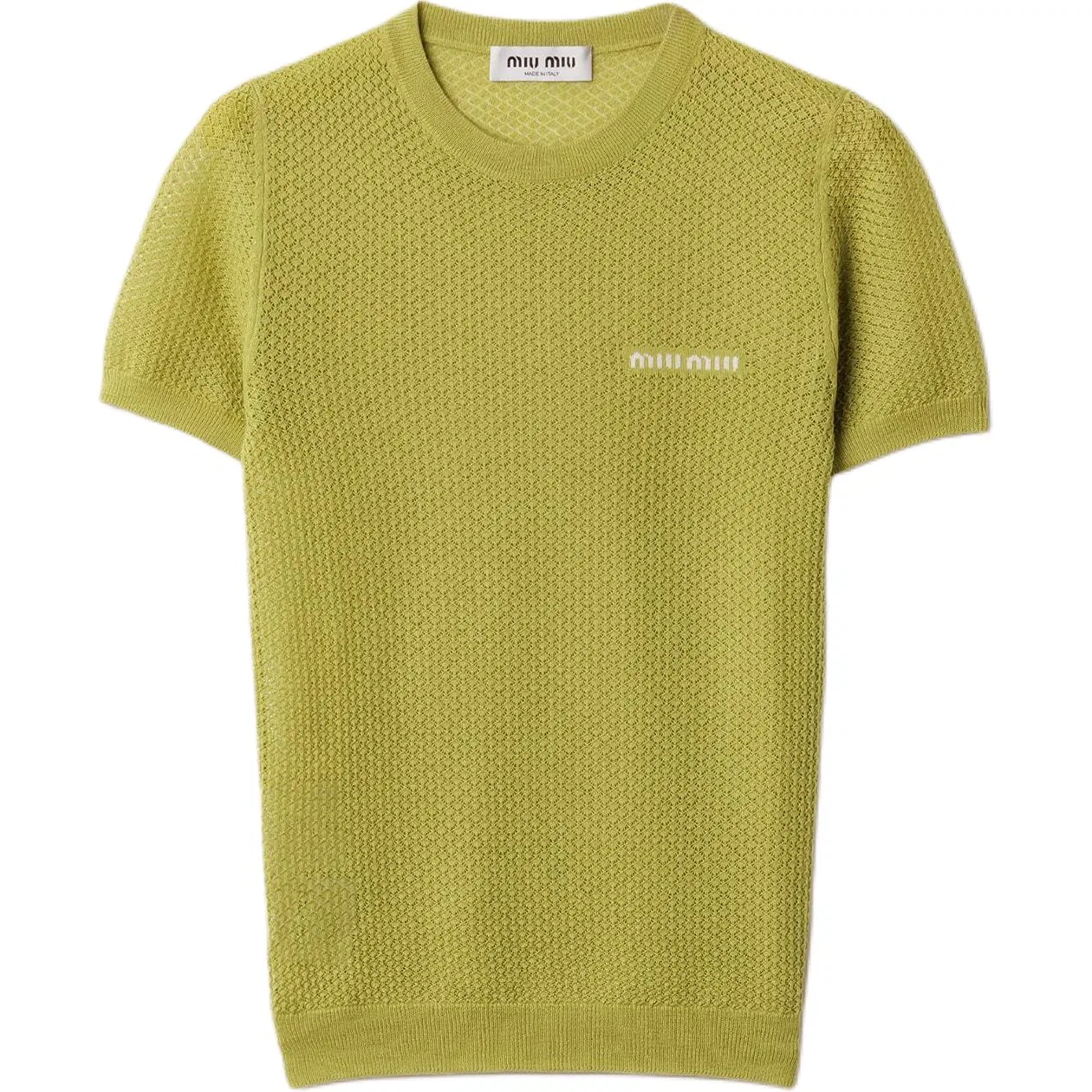 Кашемировый свитер MIU MIU Light Grass Green