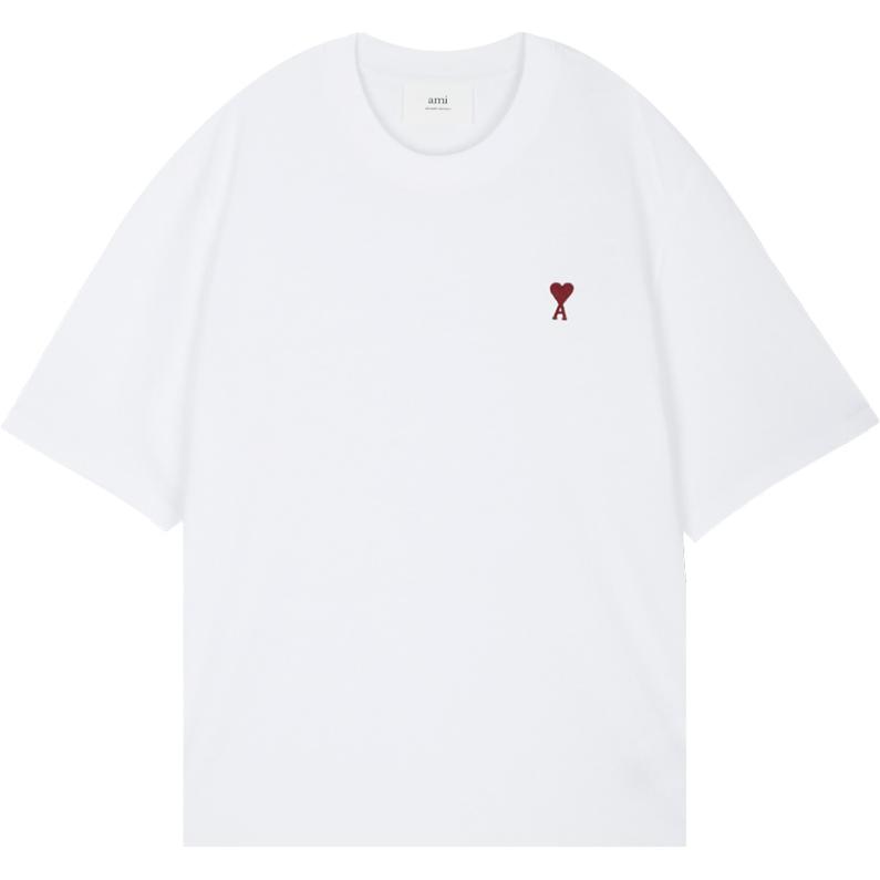 

Ami Paris Футболка с вышитым логотипом Ami De Coeur Amiparis, белый