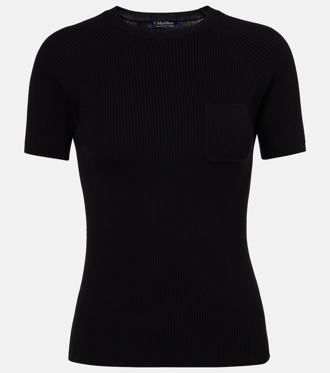 

Берлино ребристая хлопковая майка S Max Mara, черный