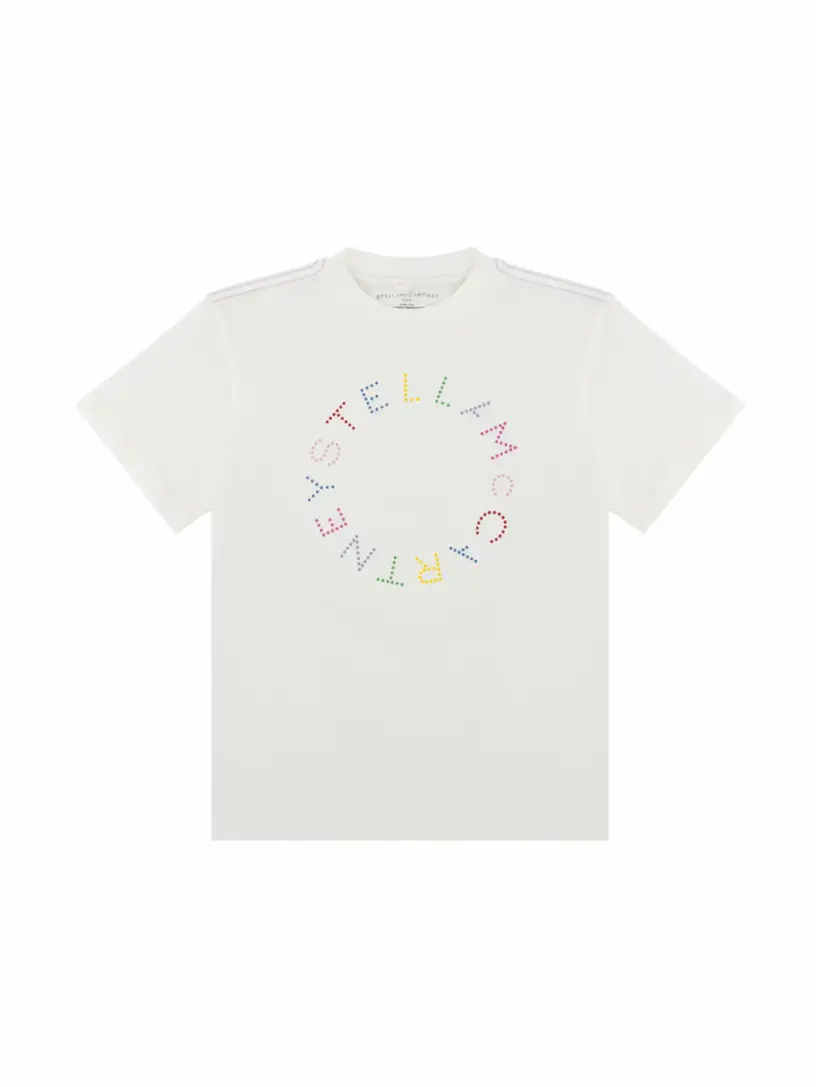

Хлопковая футболка с принтом Stella McCartney, белый