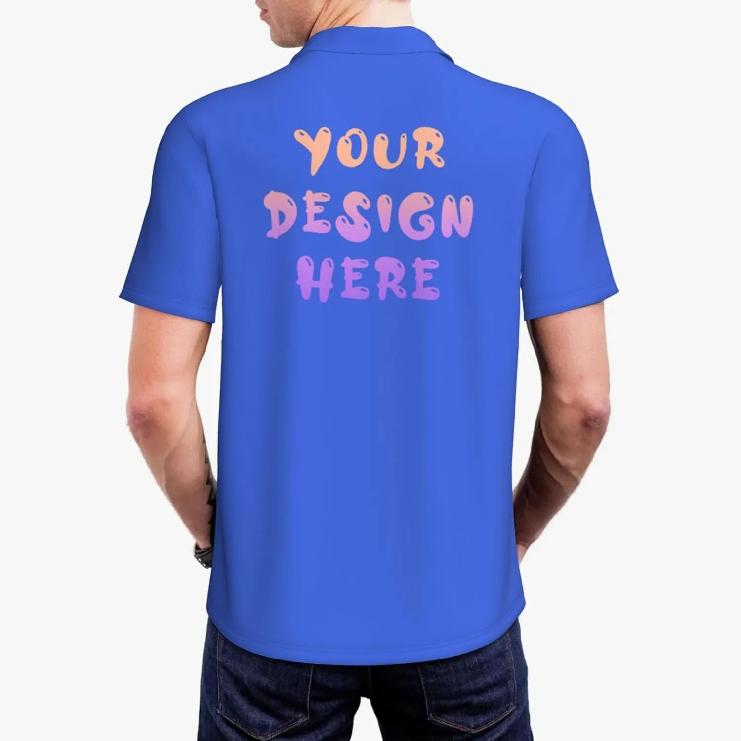 Мужская поло Custom с именем — фото 3