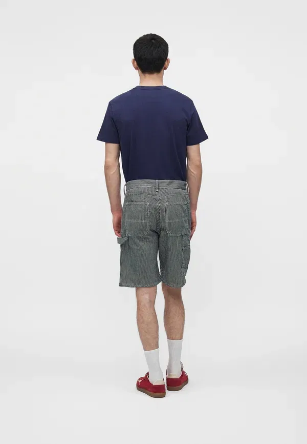 Шорты джинсовые Railroad stripe denim Gap, темно-синий — фото 3