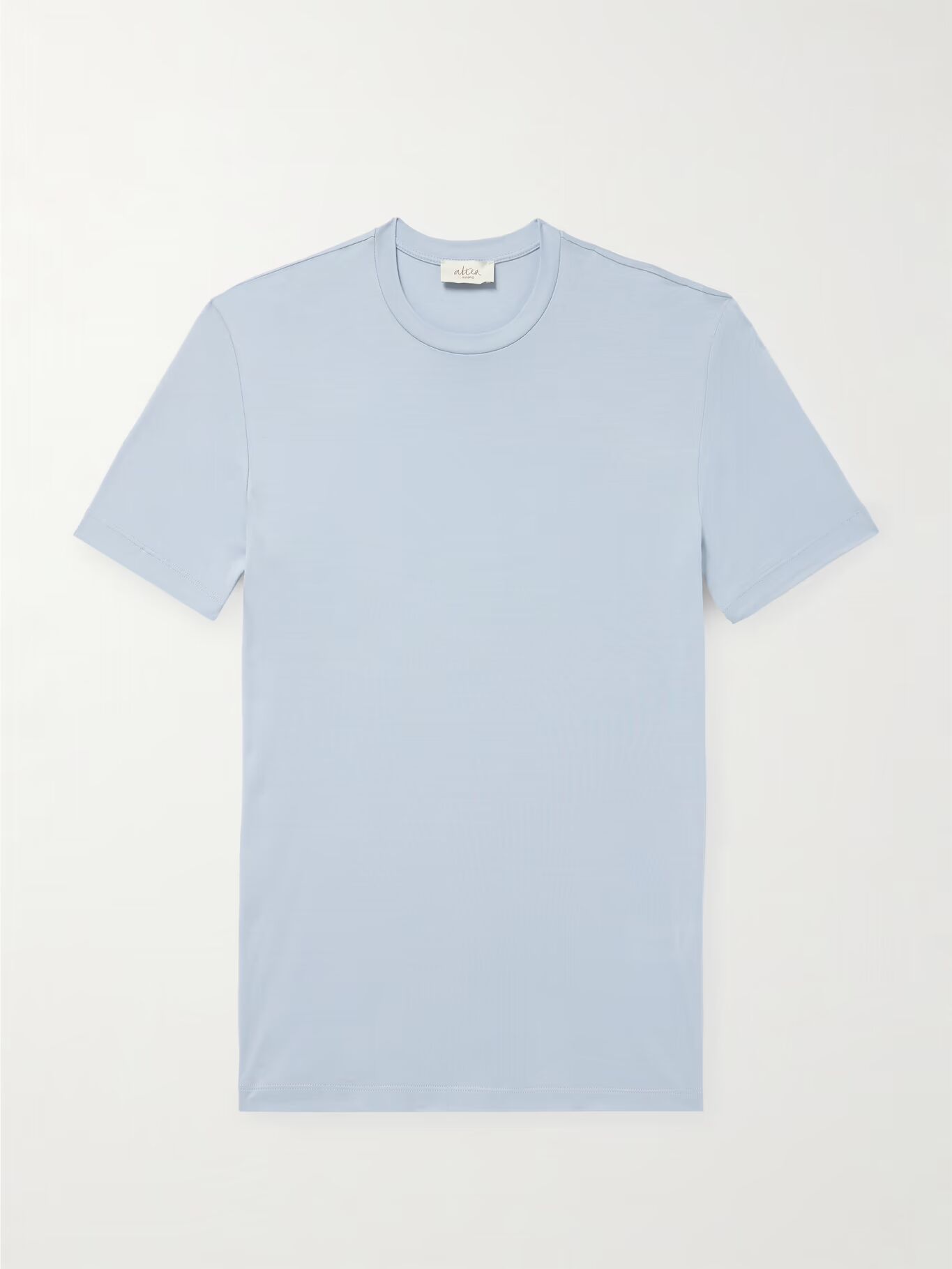 

Футболка Lewis Slim-Fit из хлопкового джерси с начесом ALTEA, голубой