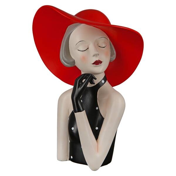 

Декоративная фигурка GILDE Lady mit rotem Hut, черный