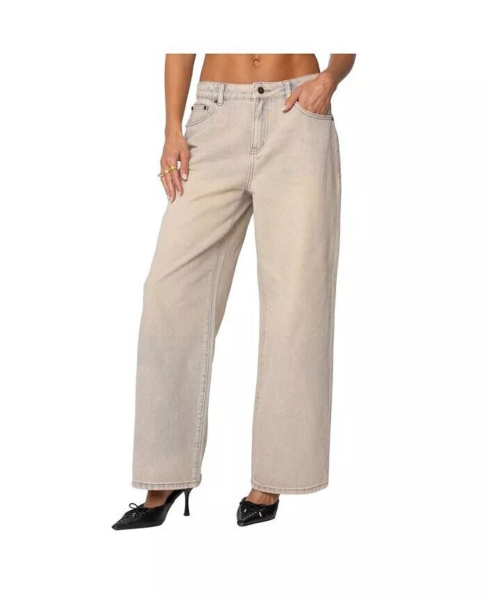 

Женские джинсы Dusty Washed Low Rise Edikted, коричневый/бежевый
