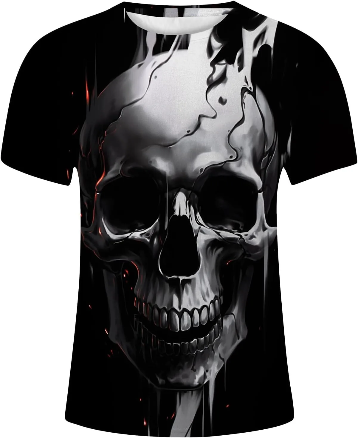 Футболка с 3D-принтом Skull Graphic для мужчин — фото 3