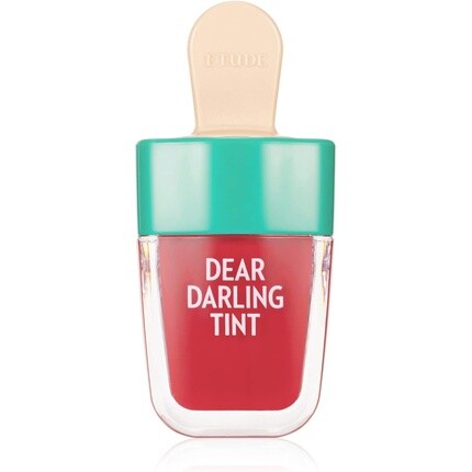 

House Dear Darling Water Gel Tint Ice Cream RD307 Watermelon Red 21AD Яркий насыщенный цветной тинт для губ с минералами из экстракта мыльных ягод для увлажнения ваших губ Etude