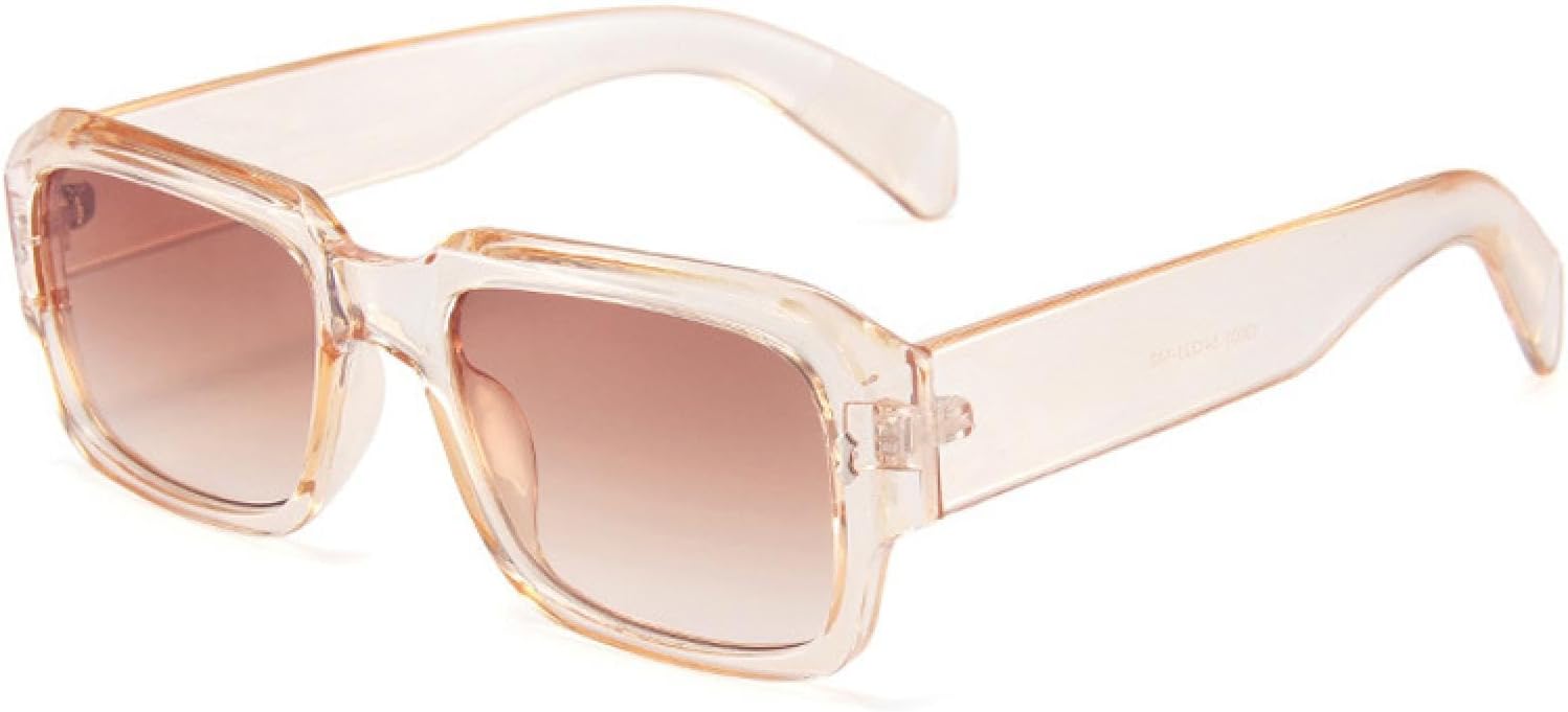 

Модные солнцезащитные очки Polygon для женщин, ретро, ​​с заклепками, желейные, с защитой от УФ-излучения UV400, для мужчин, трендовые, с градиентным эффектом VVTWSSW, Champagne Tea