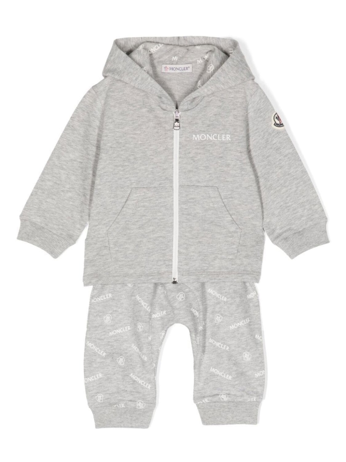 

Спортивный костюм с логотипом Moncler Enfant, серый