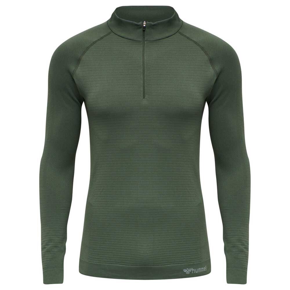 

Толстовка Hummel Stroke Half Zip Seamless, зеленый