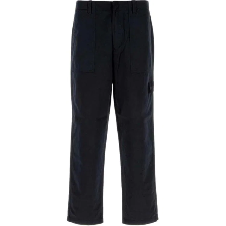 Брюки карго прямого кроя с патчем Logo STONE ISLAND, Black