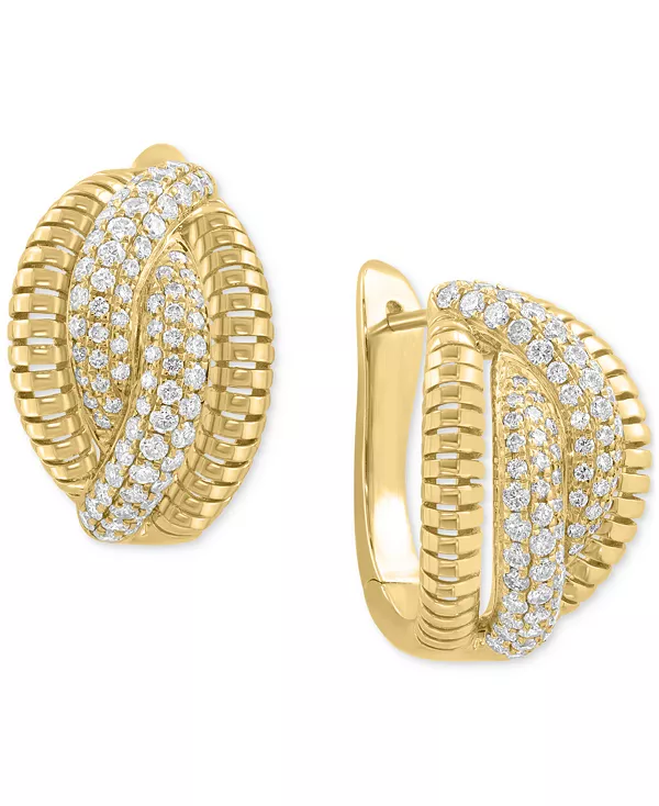 

Серьги Effy с абстрактным бриллиантовым паве (1-1/10 карата) из 14-каратного золота Effy Collection, gold