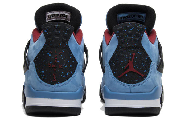 Кроссовки 4 retro x travis scott 'cactus jack' Air Jordan, синий — фото 4