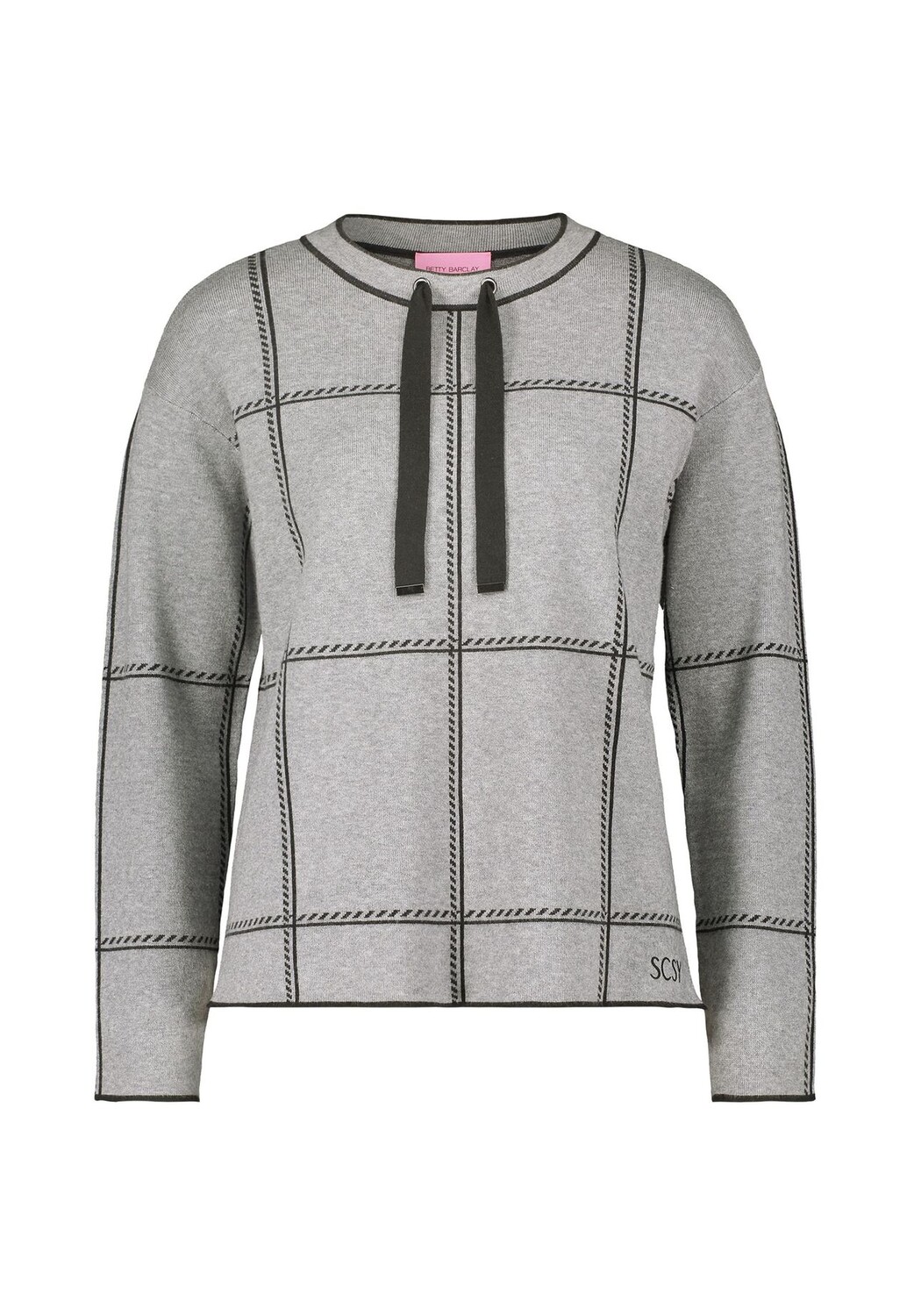 

Клетчатый вязаный свитер BETTY BARCLAY, цвет Patch Grey/grey