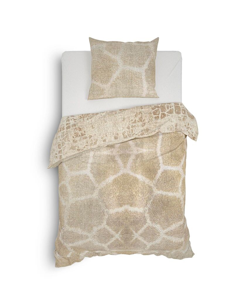 

Постельное белье Heckett & Lane GOTS Саржа 155x220 Rishi Snake Look Skin Бежевый