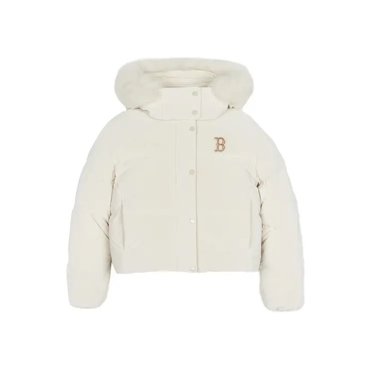 

MLB Куртка пуховая Boston Red Sox женская тёмно-кремовая, Dark Cream