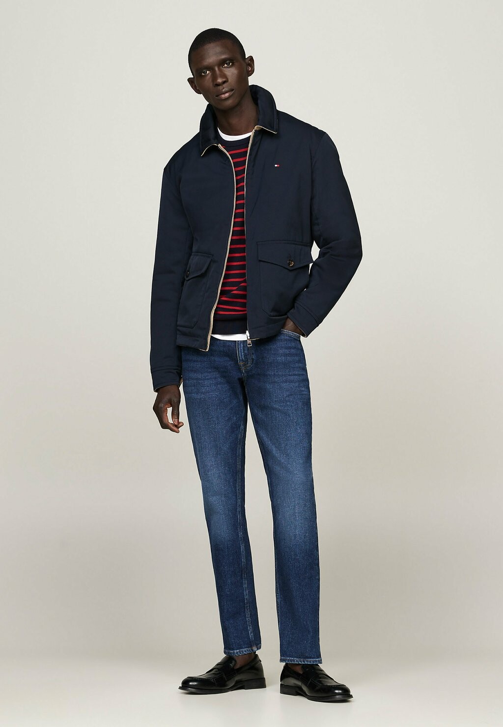 

Зауженные джинсы DENTON Tommy Hilfiger, темно-синие джинсы