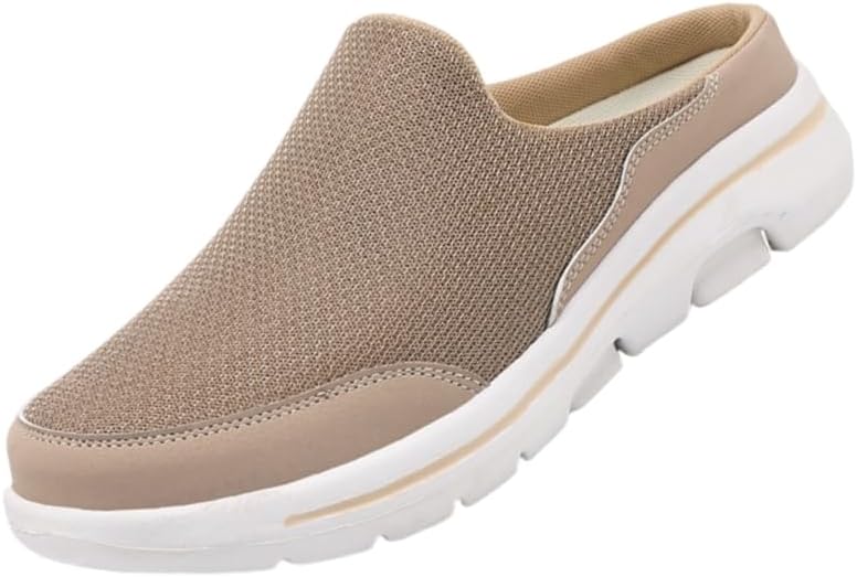 

Мужские повседневные туфли большого размера с плоской подошвой, дышащим сетчатым верхом, без каблука, подходят для повседневной носки Hoalox, коричневый