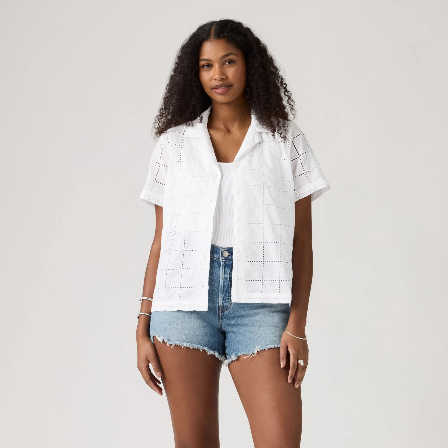 Футболка Albie Novelty Camp Levi's, White — фото 3