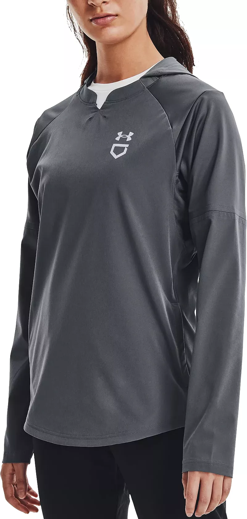 

Женская куртка в клетку для софтбола Under Armour, серый