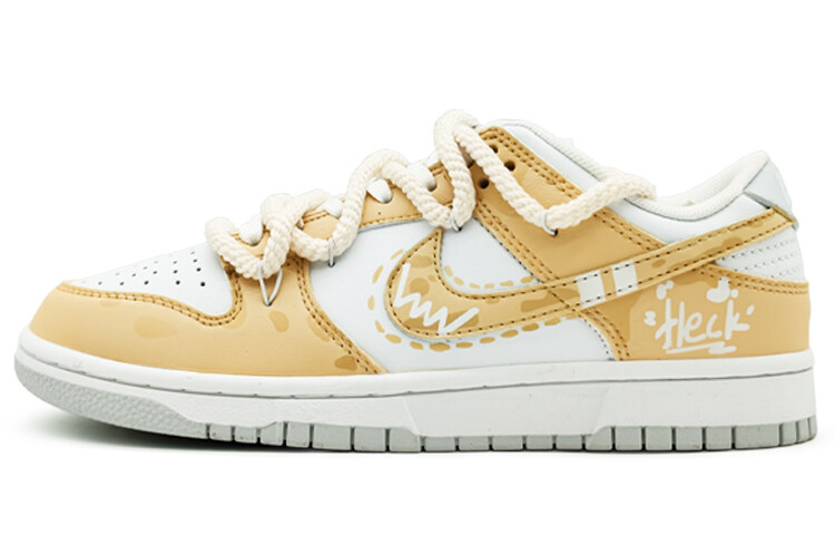 

Кроссовки Nike Dunk Skateboarding Shoes Unisex Low-top Yellow/White, цвет Apricot