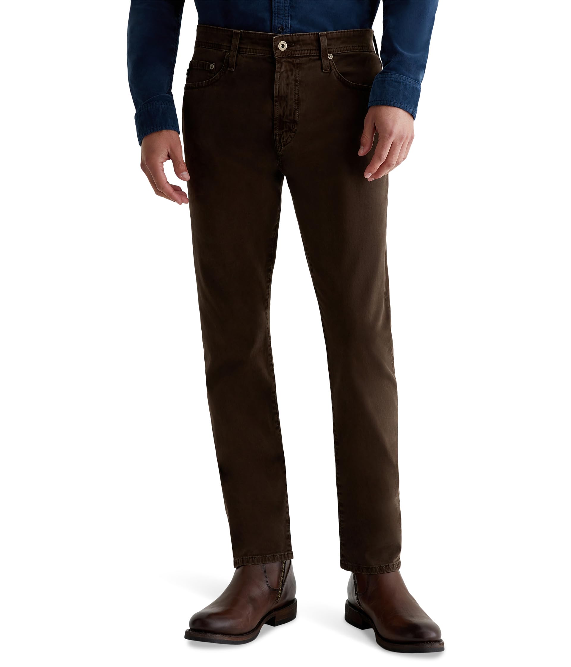 

Брюки AG Jeans Everett Slim Straight Leg Twill Pants, цвет Sulfur Deep Woodland