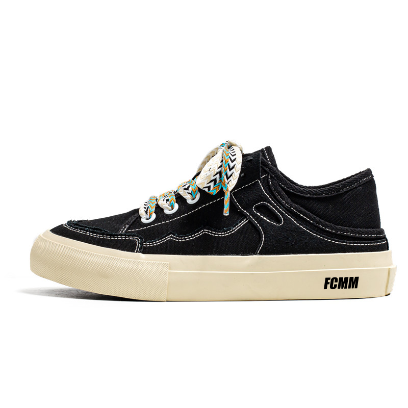 

FCMM Мужские низкие кеды из холста черные, цвет Black