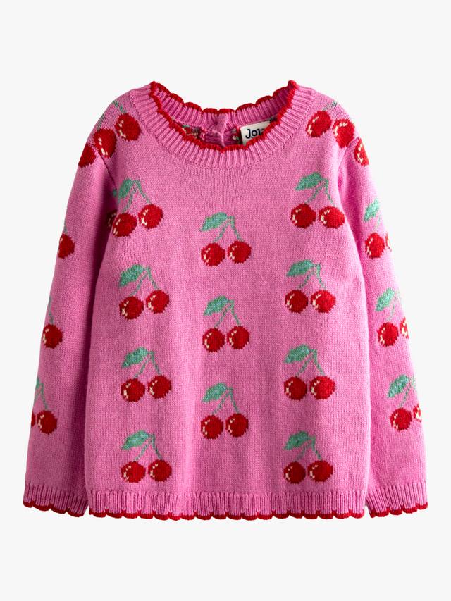 

Детский свитер с круглым вырезом Cherry JoJo Maman Bébé, Pink