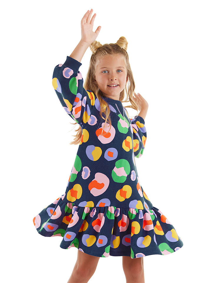 

Платье Denokids Flowers Girl, темно-синий