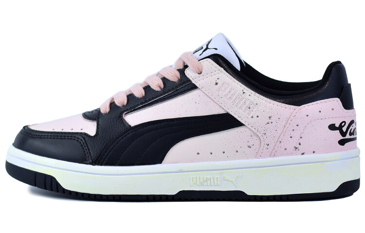 

Кроссовки Puma REBOUND Series Skateboarding Shoes Unisex Low-top White/Black/Pink, черный/розовый