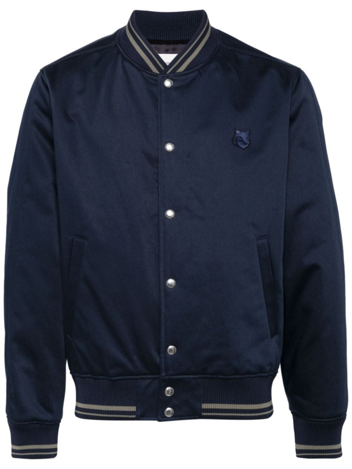 

Maison Kitsuné бомбер с нашивкой-логотипом Fox Head, синий