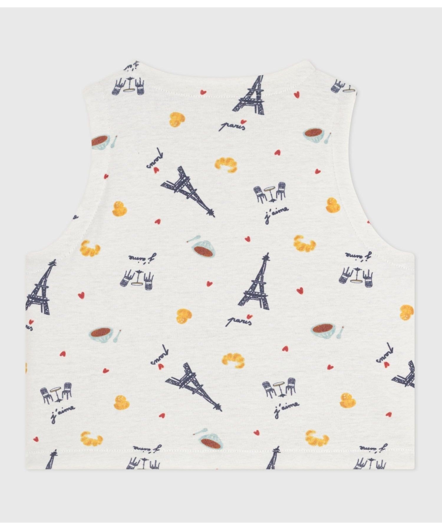 Двусторонний жилет Petit Bateau, Off-white/Light blue — фото 2