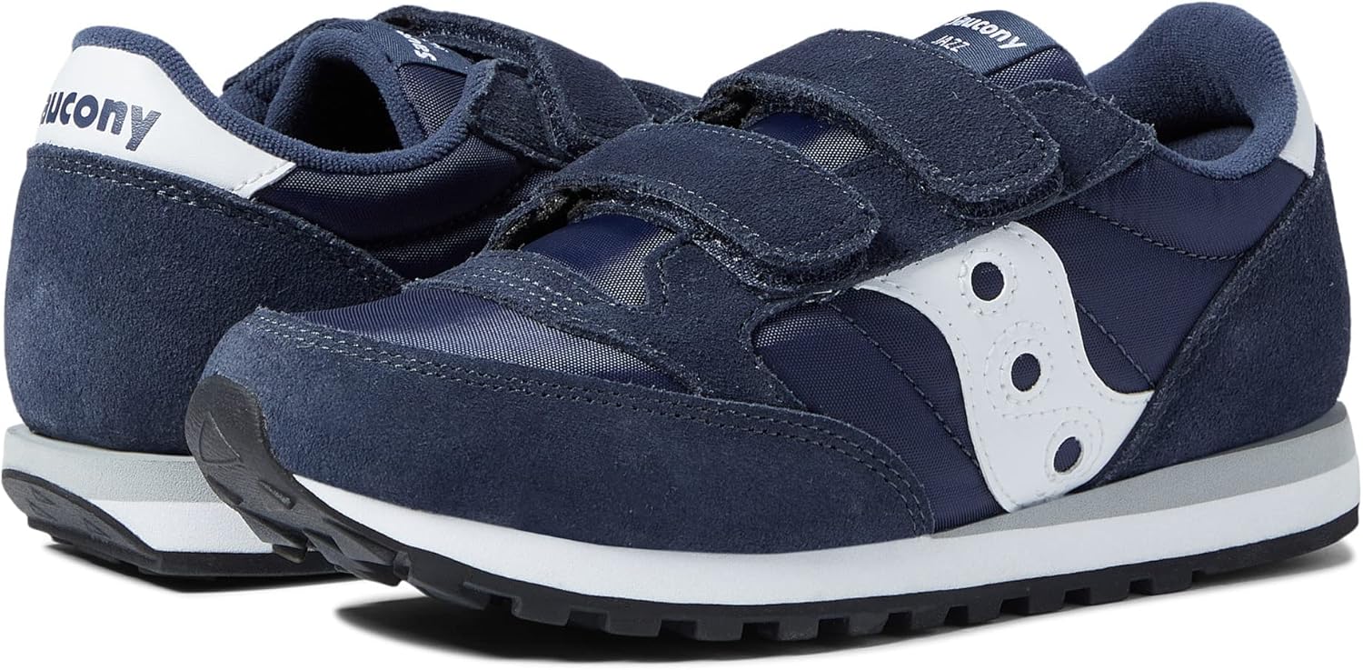Детские кроссовки Saucony Jazz Double Hook Loop для унисекса, белый/синий/темно-синий — фото 2
