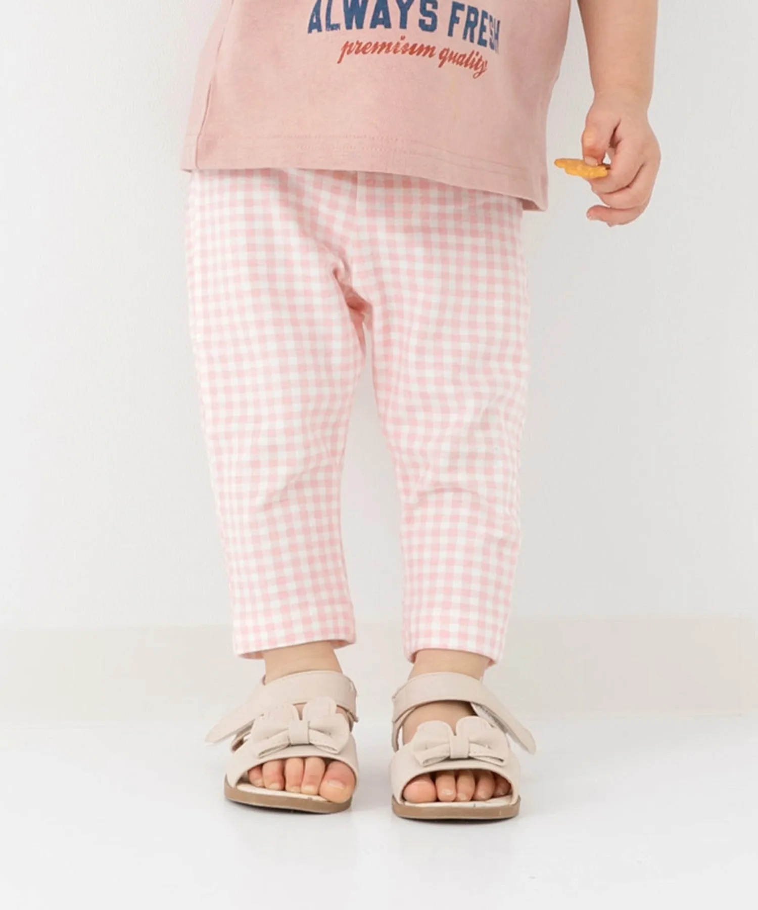 Леггинсы в клетку длиной 3/4 Chil2, pink