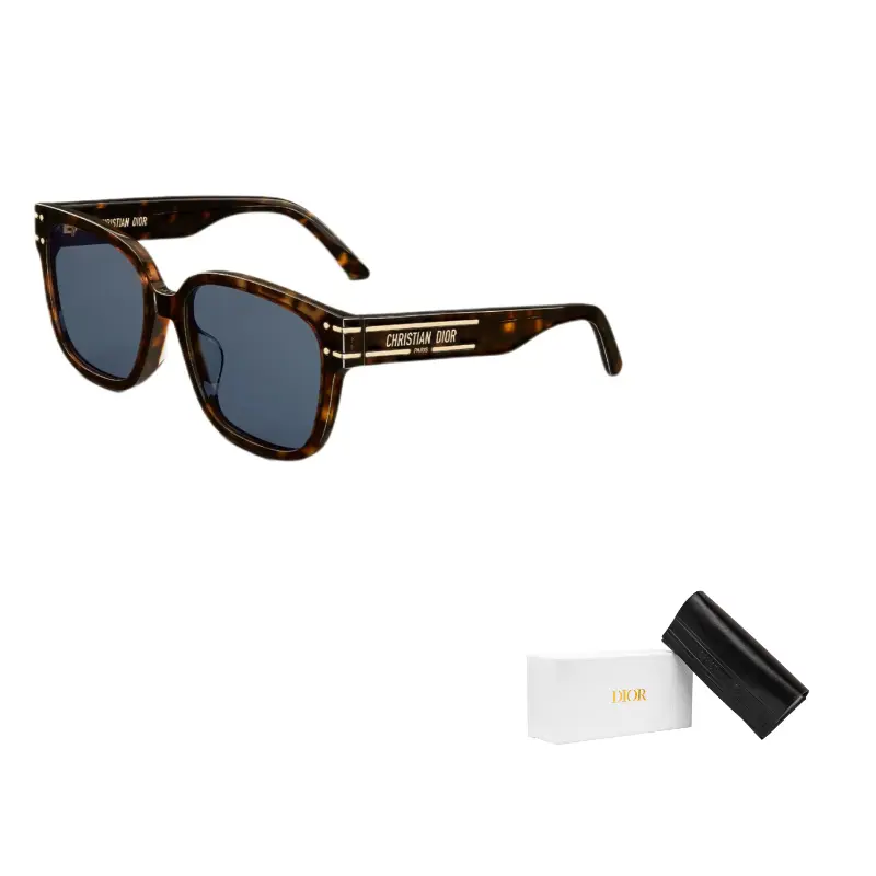 

DIOR Ацетатные квадратные солнцезащитные очки унисекс, Tortoiseshell