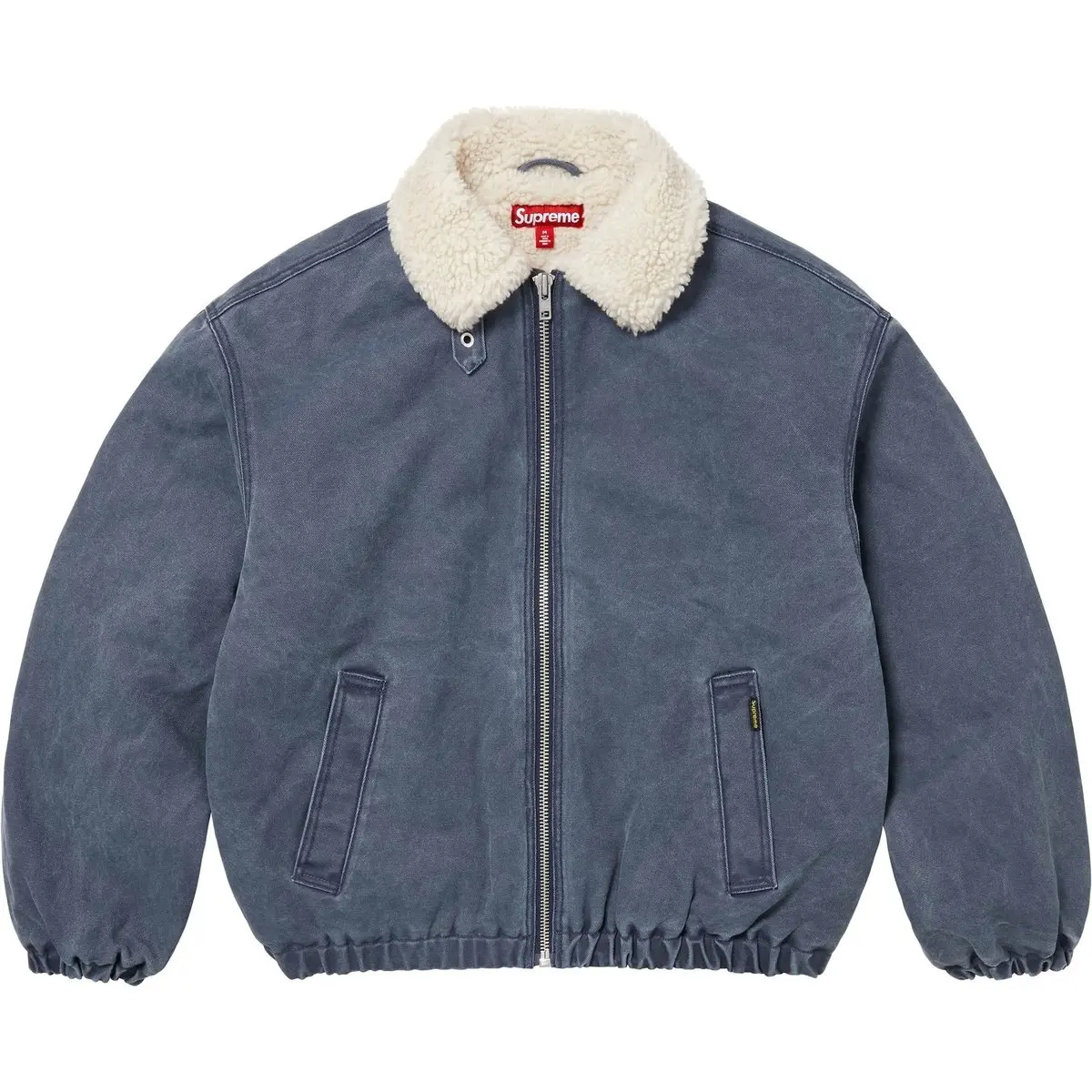 Куртка-бомбер с искусственным мехом внутри Supreme, зеленый — фото 4