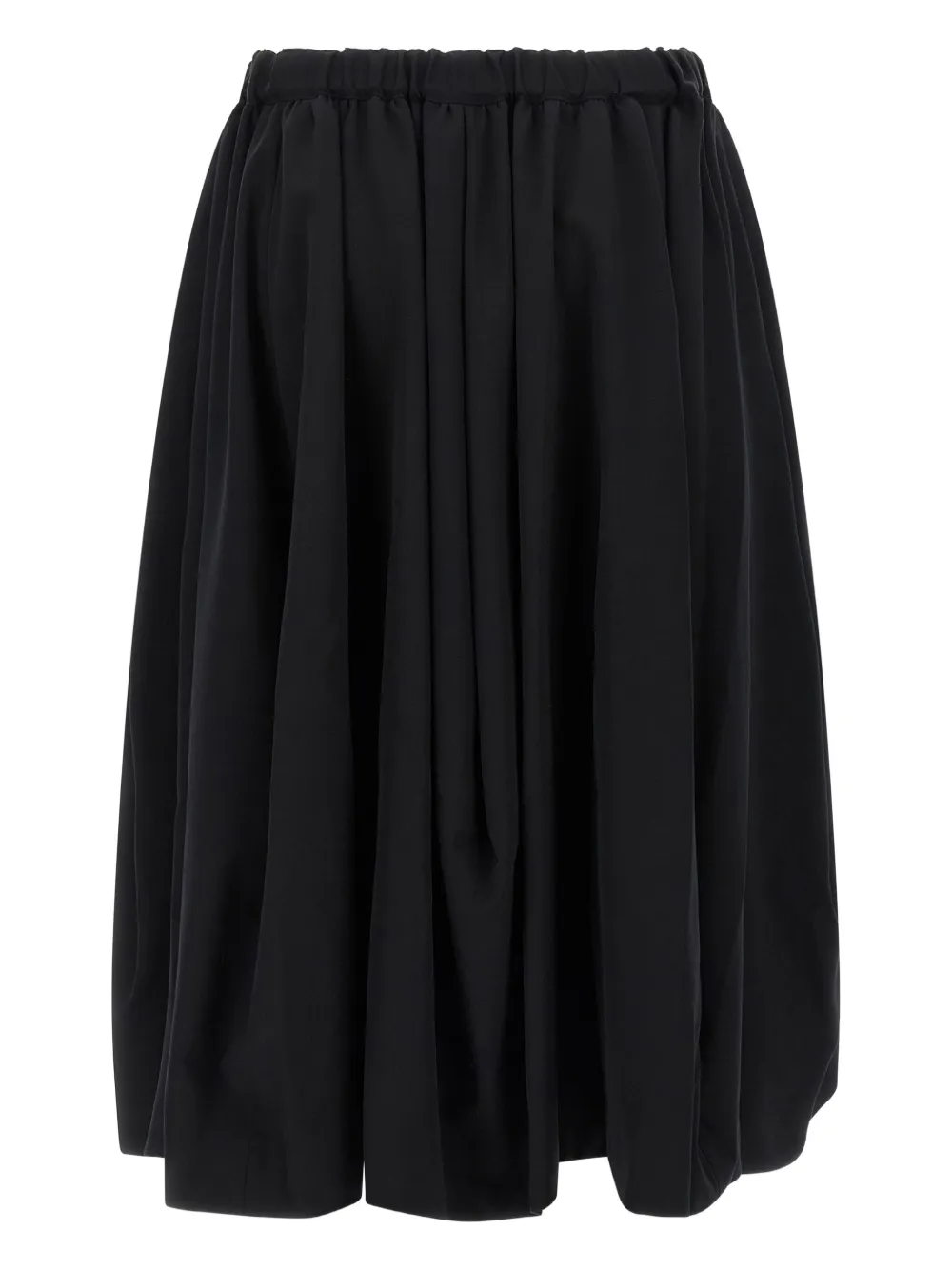 

Плиссированная шерстяная юбка Comme Des Garcons, черный