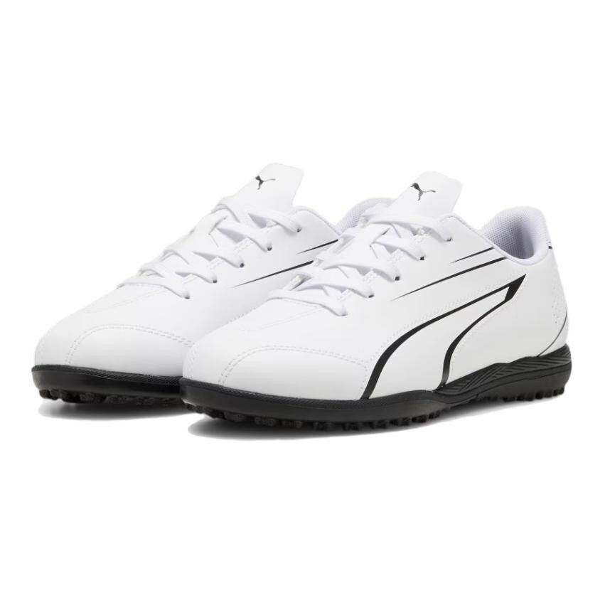 Детские футбольные бутсы Kids Low-top Белые/черные Puma, белый/черный — фото 3