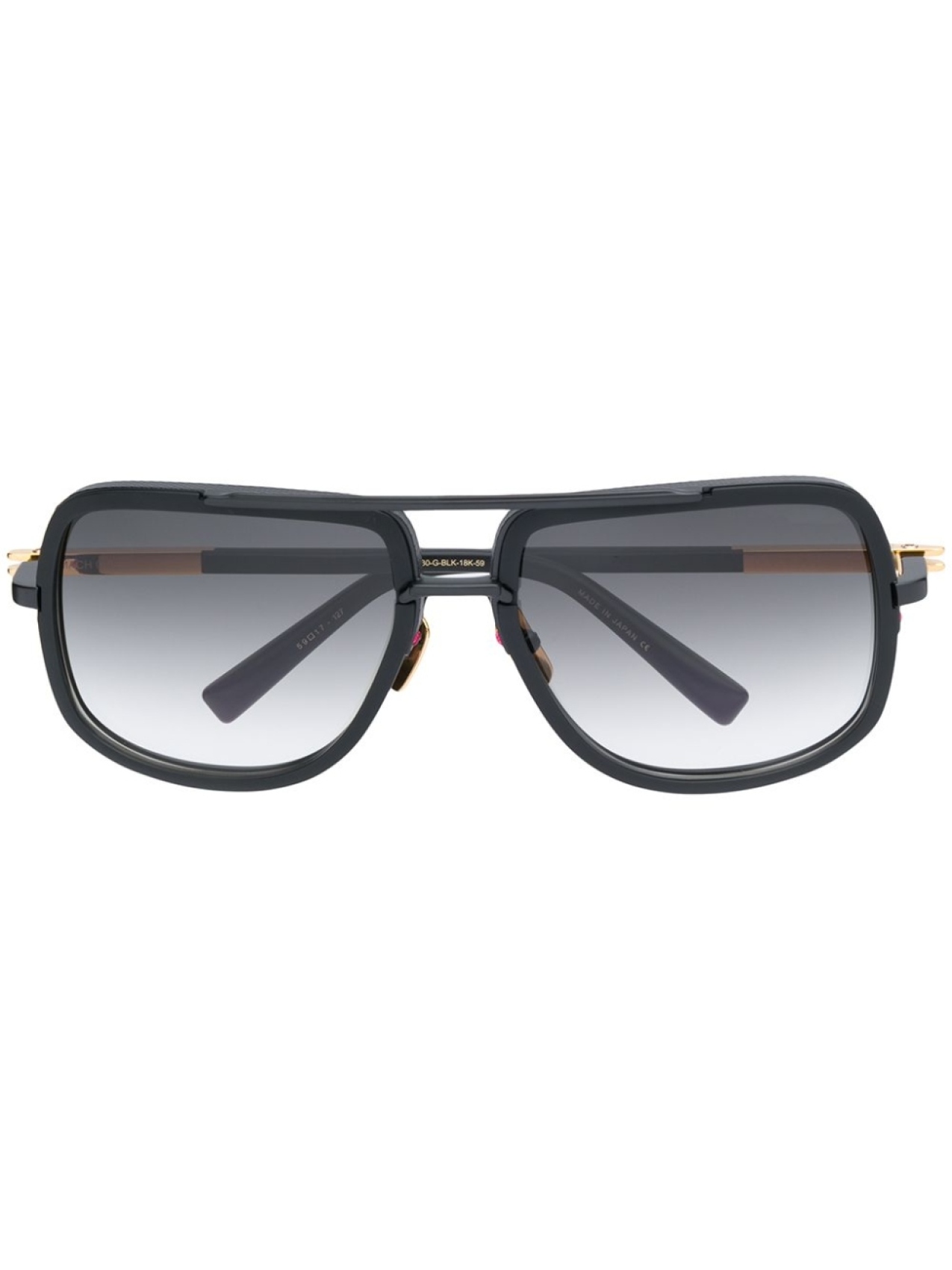 

Массивные солнцезащитные очки с эффектом градиента Dita Eyewear, черный