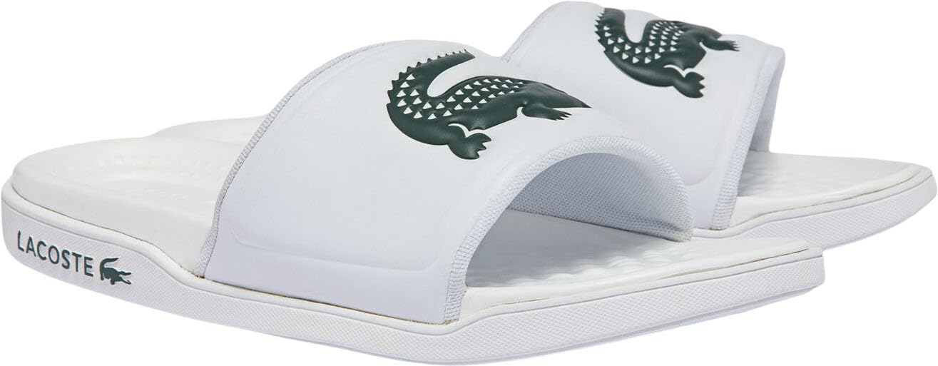 Мужские сандалии Lacoste Serve Slide Dual, белый/зеленый — фото 2