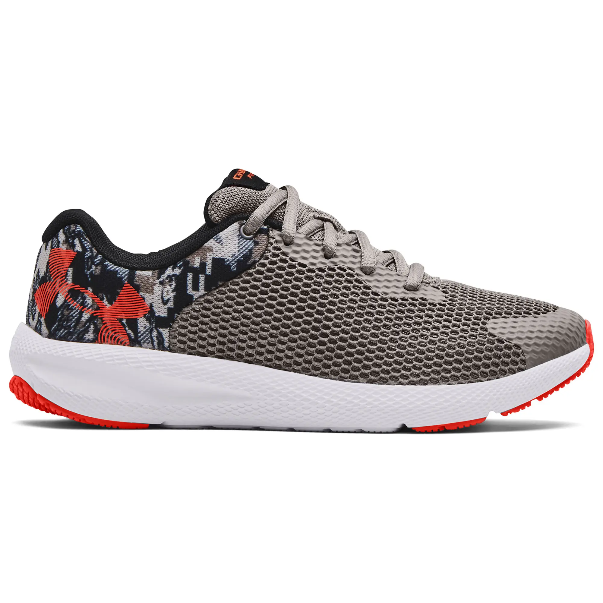 

Детские беговые кроссовки UA Pursuit 2 с большим логотипом Under Armour, Concrete/White