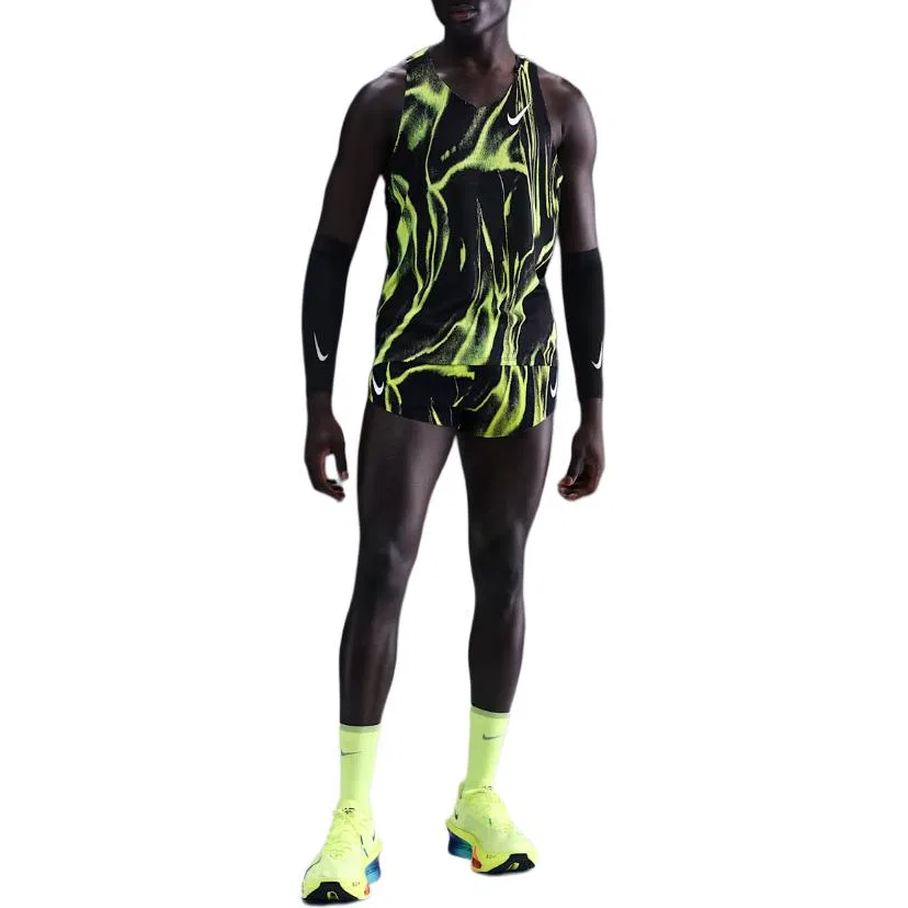 Шорты для бега AeroSwift Men's Dri-FIT Adv 2" Nike, Black Green — фото 3