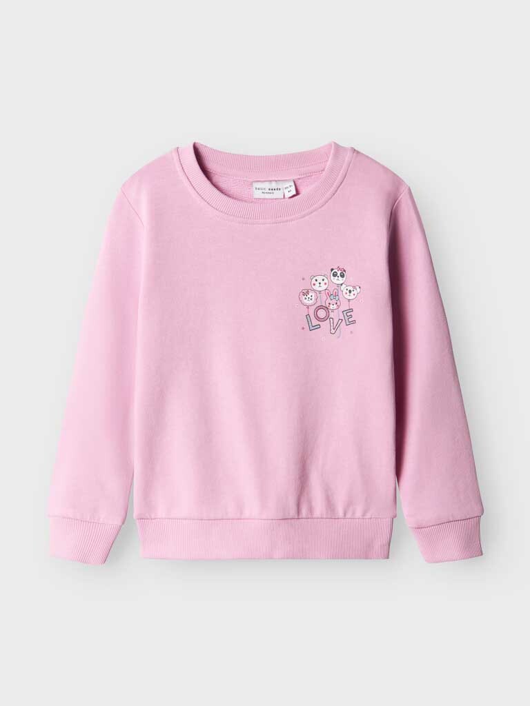 

Блуза Name It NMFVASACHA LS SWEAT UNB, розовый