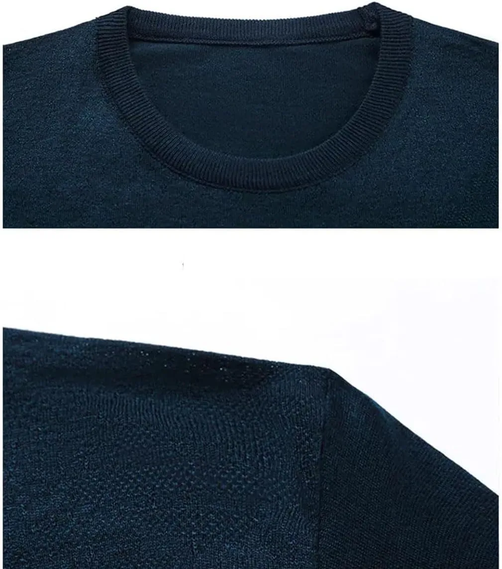 Мужской полосатый свитер Wool Pullovers - тонкий повседневный свободный вязаный топ с длинным рукавом — фото 4