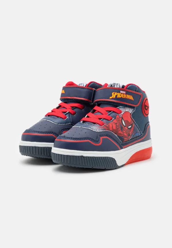 Кроссовки marvel spiderman hitop, мигающие кроссовки, высокие кроссовки Friboo, Dark Blue — фото 2