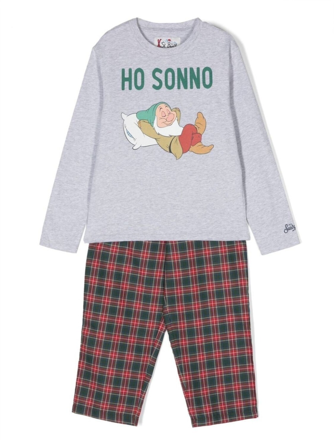 

MC2 Saint Barth Kids пижама с надписью, серый