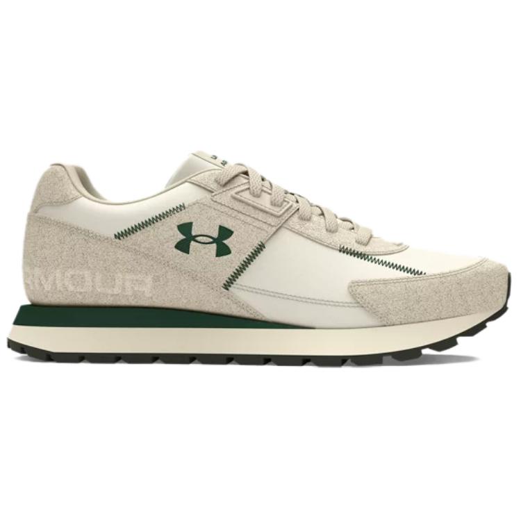 Under Armour Эссеншиал Лоу Топ Повседневные городские кроссовки для бега мужские белые - белый/зеленый, цвет White/Green — фото 2